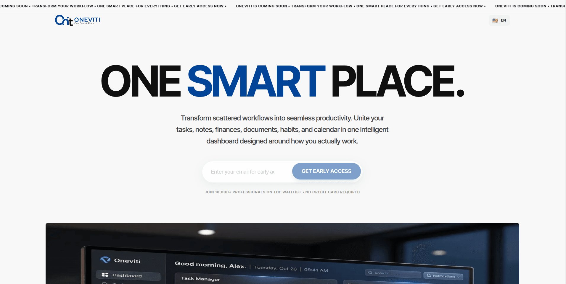 Oneviti Dashboard Screenshot 1