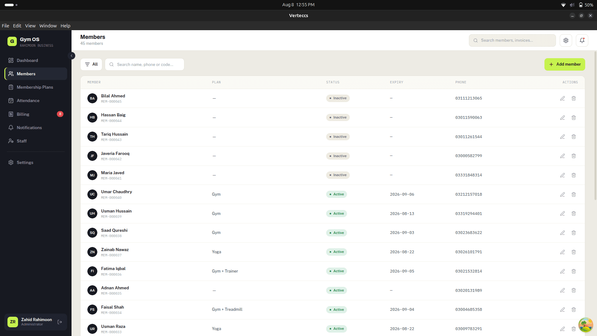 Gym OS — screenshot 3 of 9