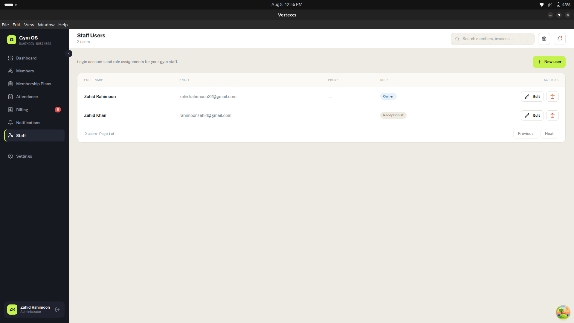 Gym OS — screenshot 8 of 9