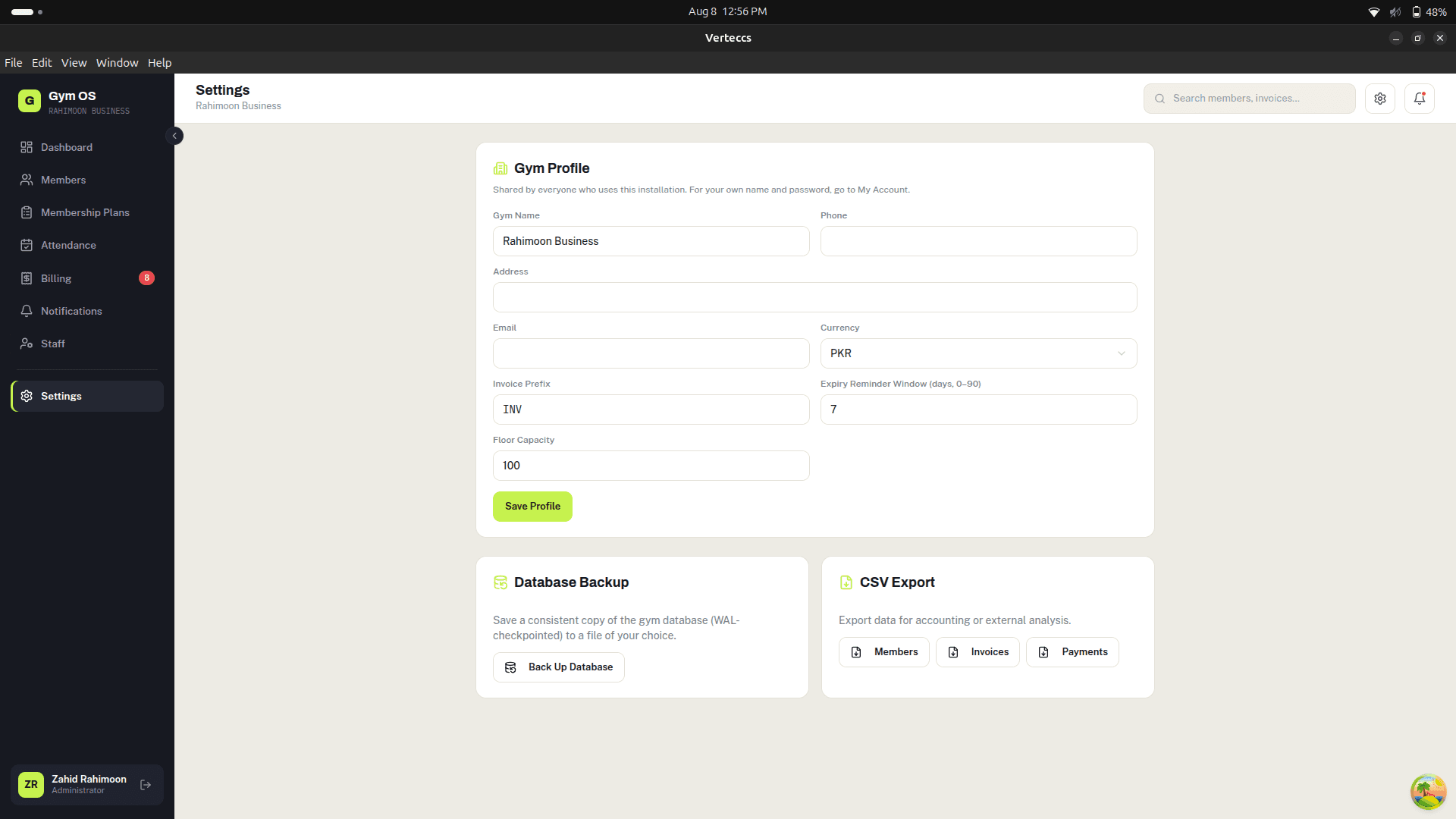 Gym OS — screenshot 9 of 9